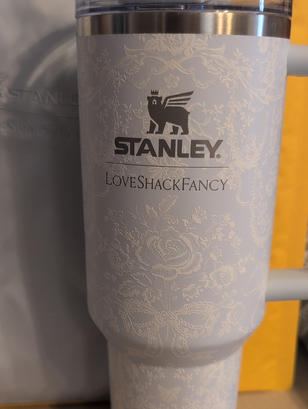 Stanley Light Lavender Floral Insulated Tumbler with Clear Lid